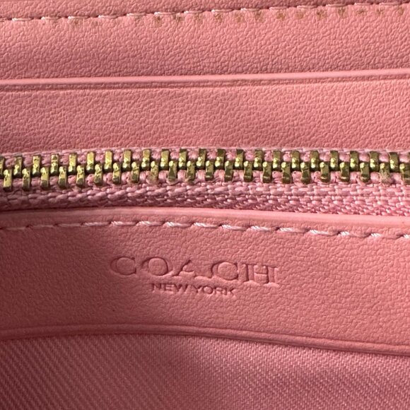 COACH Smooth Leather Slim Accordion Zip-Around Wallet, - Picture 10 of 15